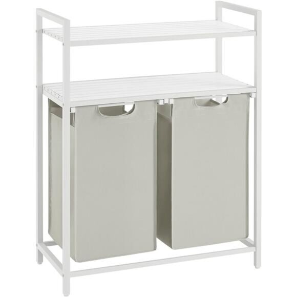 Laundry Hamper, Laundry Basket, Laundry Sorter with 2 Pull-Out and Removable Bag